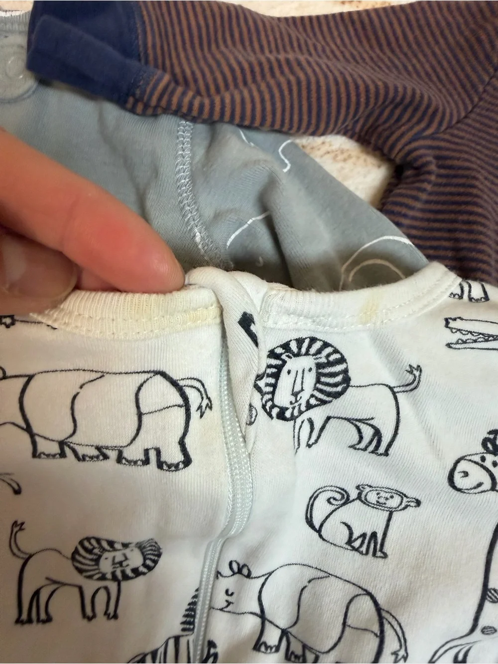 Assorted 0–3 Months Soft Long-Sleeve Baby Pajamas & Footies